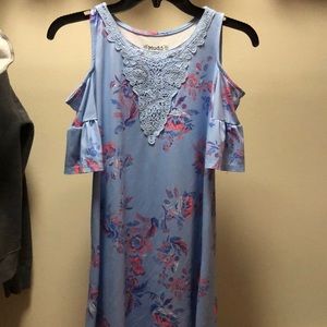 mudd cold shoulder dress